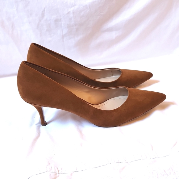 Charles by Charles David Camel Suede Kitten Heel sz 9m - Picture 2 of 6